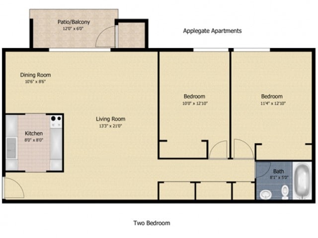 2 Bedroom AP - Applegate