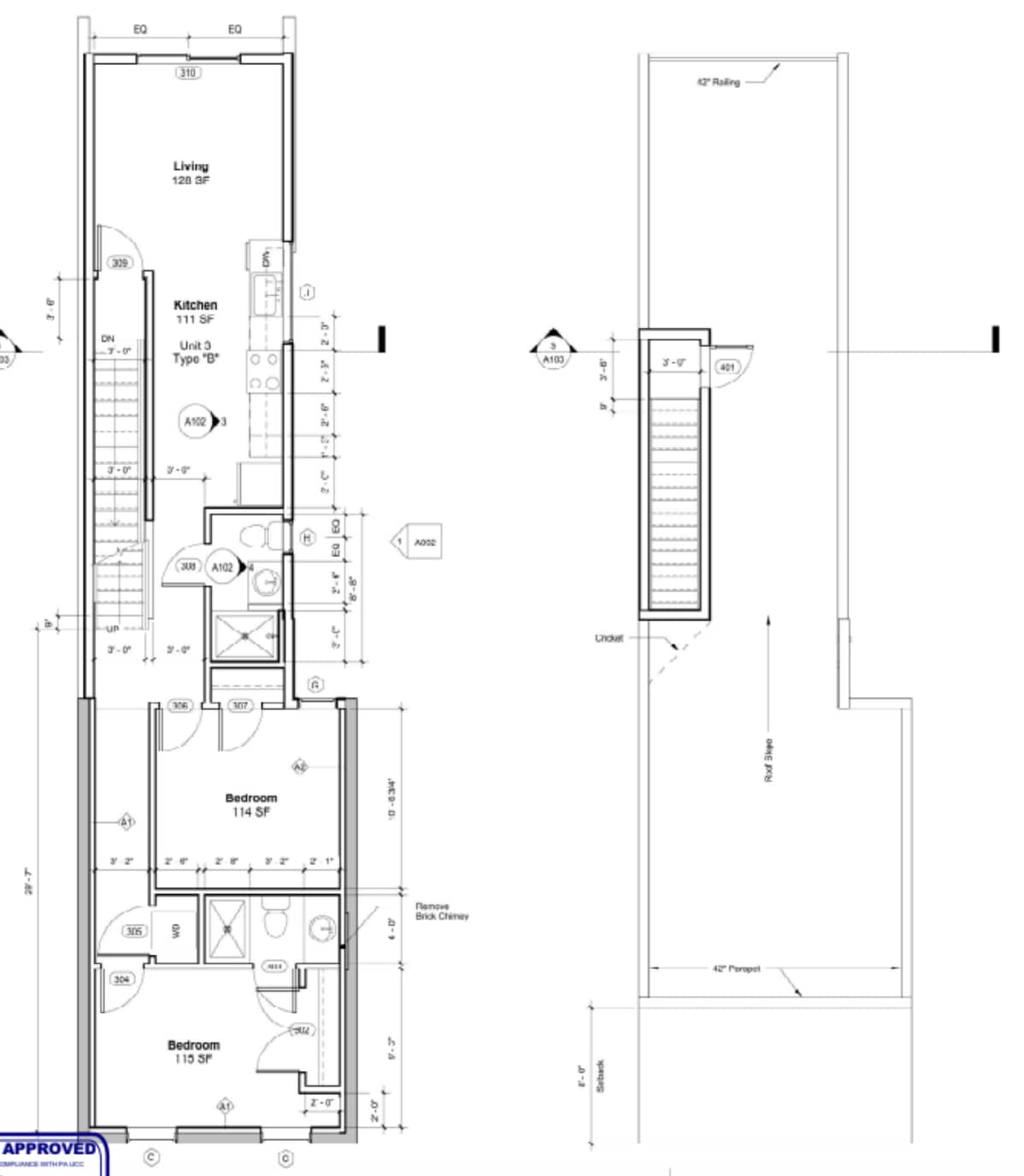 Floor Plan for Unit 3 - 1213 N 29th St