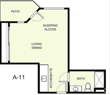 Studio (504 sf) - Holiday Country Squire