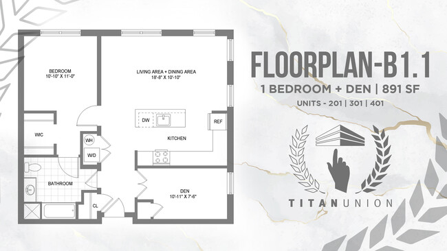 Floorplan - Titan Union Luxury Apartments