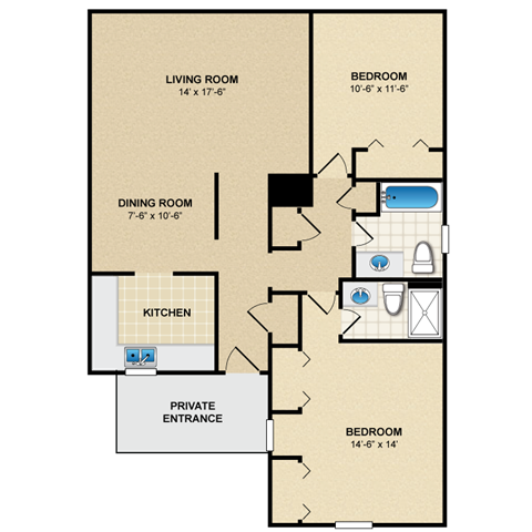 Floorplan - Louisburg Square Apartments & Townhomes