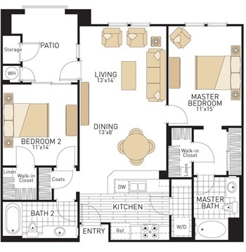 Plan 5 - The Oaks Apartment Homes