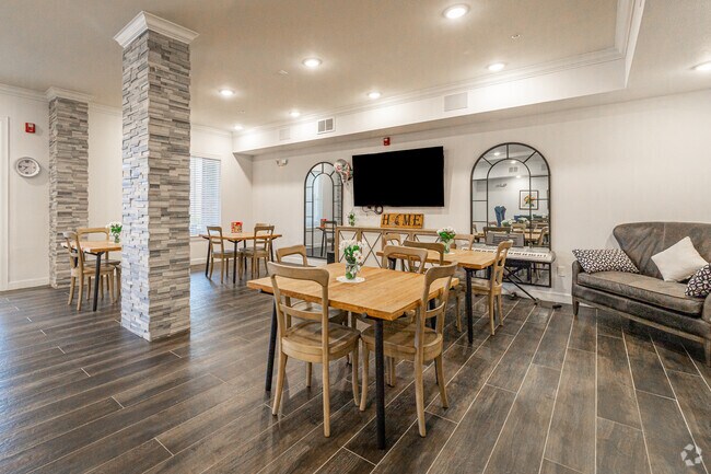 Community Room with Media Center - Gala at Melissa