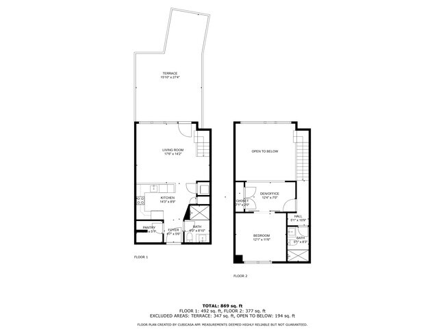 Large Terrace Unit Floor Plan - Village Lofts