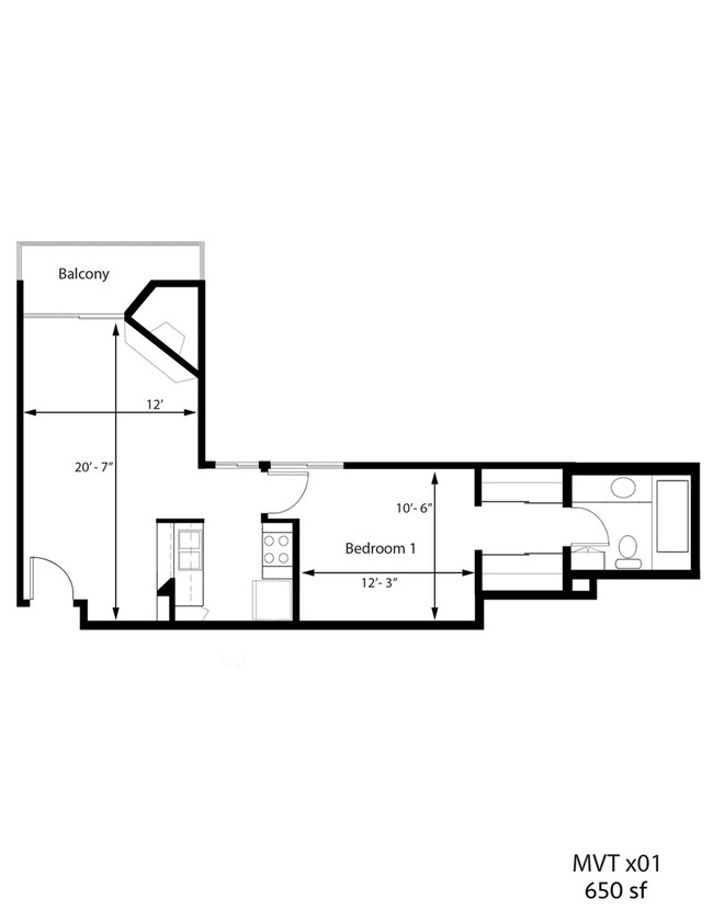 Floorplan - Midvale Towers