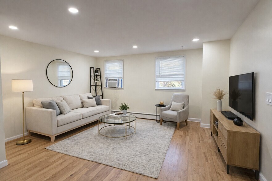 Living Room Virtually Staged to show scale. - 11 Pilgrim Ct