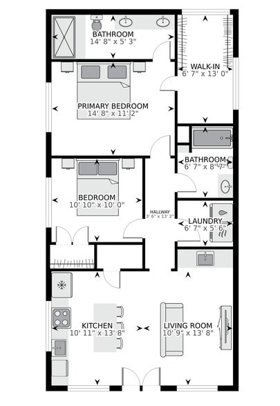 Floor Plan - 428 W Solidelle St
