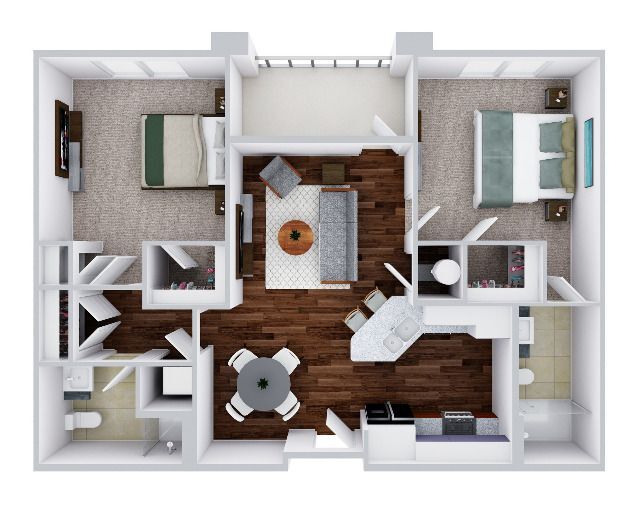 Raphael 2D-P | 2 bed / 2 bath - The Alloro at University Groves