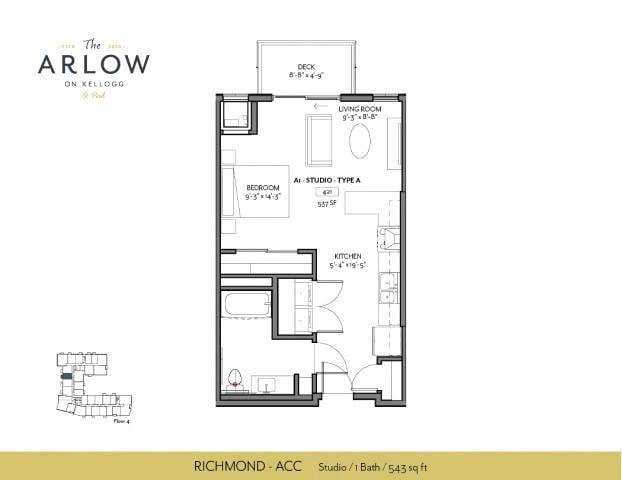 Floorplan - The Arlow on Kellogg