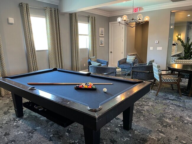 Pool table in social/game room - 8228 Station Village Ln