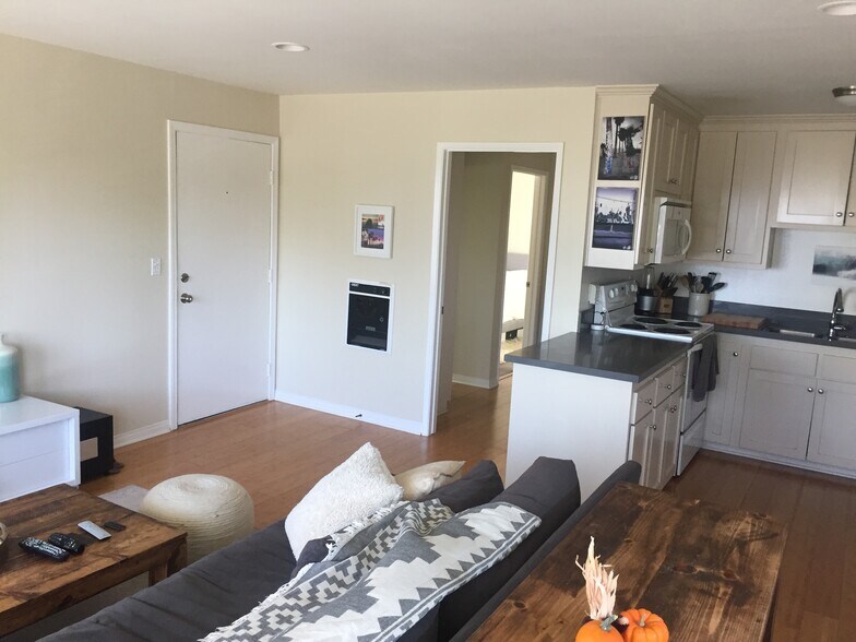 View from living room to entry/kitchen - 306 4th St