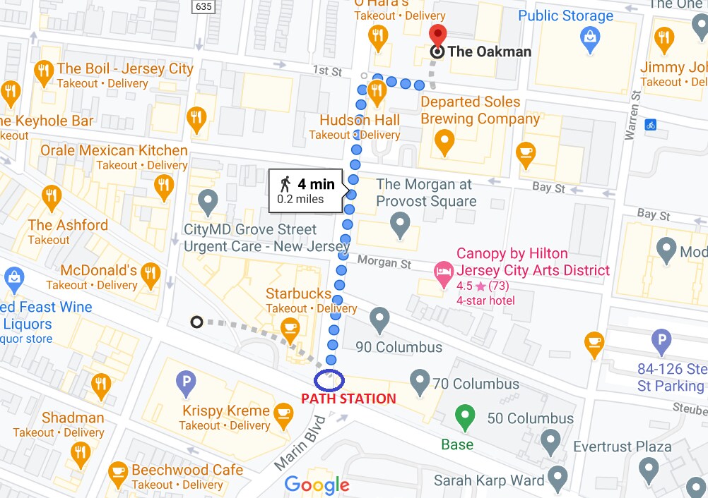 4 min walking from Path Station - 160 1st St