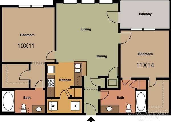 Floorplan - The Retreat Apartment Homes