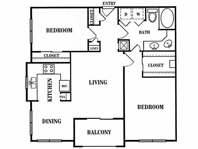 2BR Plan C - The Boulevard