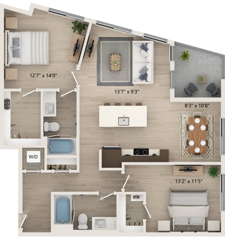 B8 - Floor Plan 2D - Cottonwood Highland