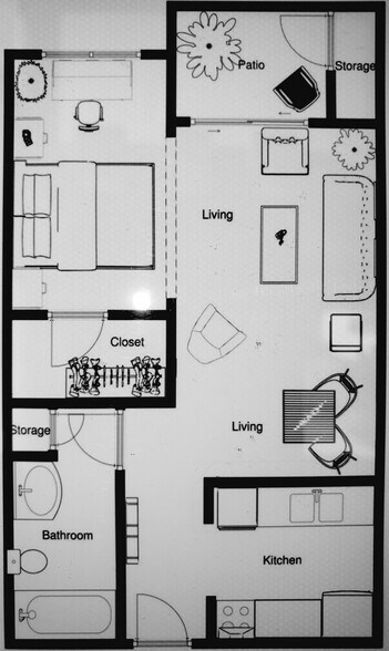 2D Floorplan (Rooms Labeled) - 6400 Christie Ave
