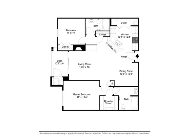 Floorplan - Creekside at Meadowbrook Apartments