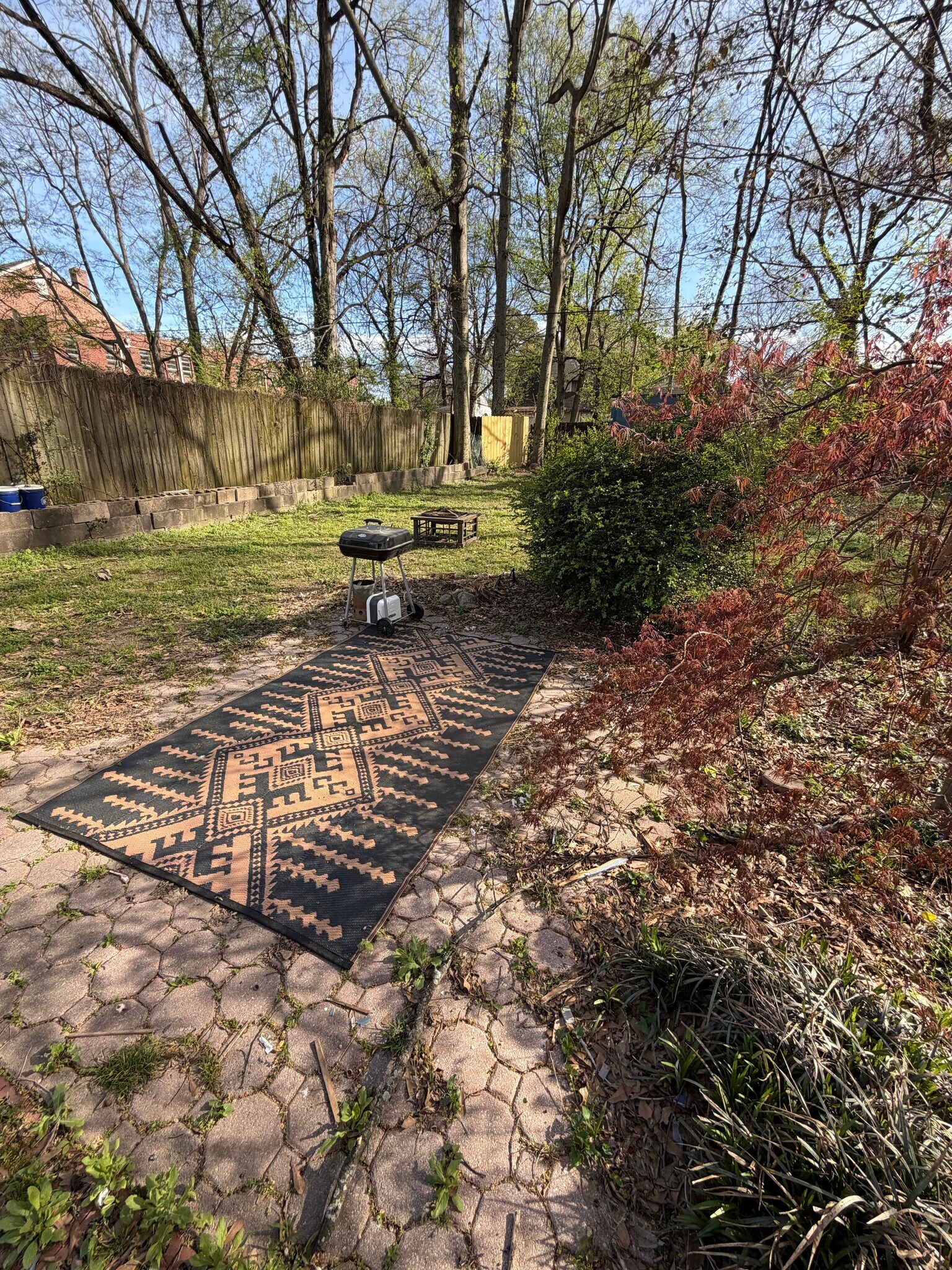 Brick patio for outdoor entertainment - 2485 Harvard Ave