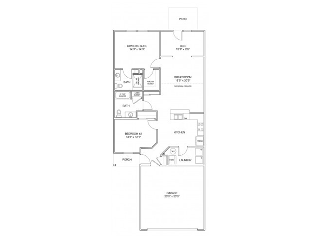 2BR, 2BA - The Residences at Browns Farm