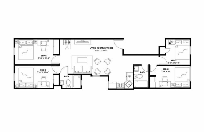 Building Photo - Queen room in 4-bed/2.0-bath Home