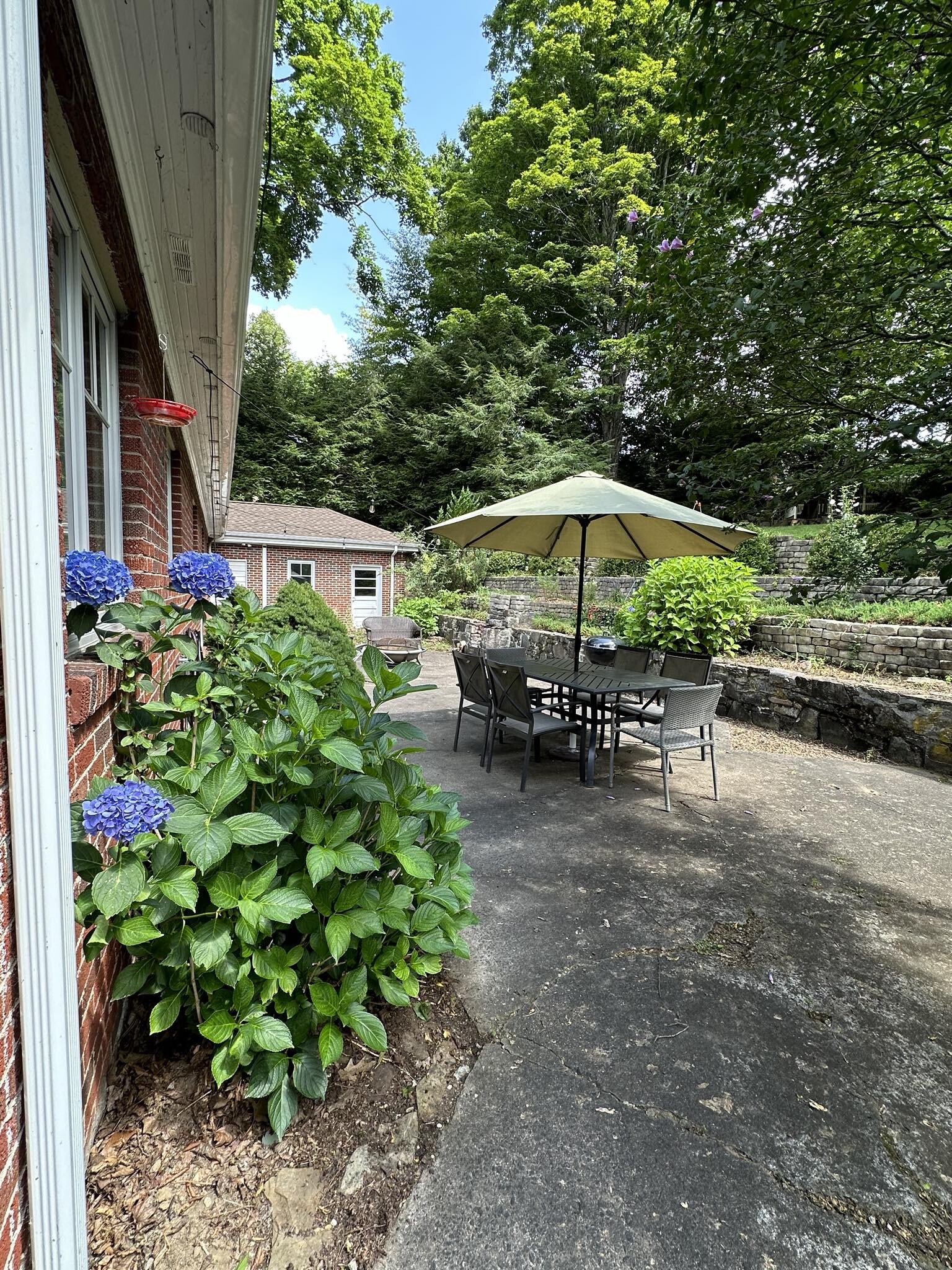 Back Patio - Outdoor Storage available - 260 Cherry Dr