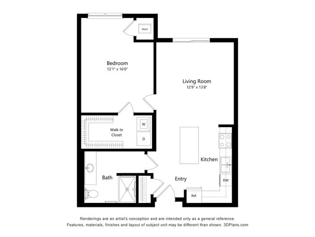 Floorplan - The Winslow 62+ Apartments