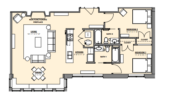 Floorplan - Hawthorne Apartments