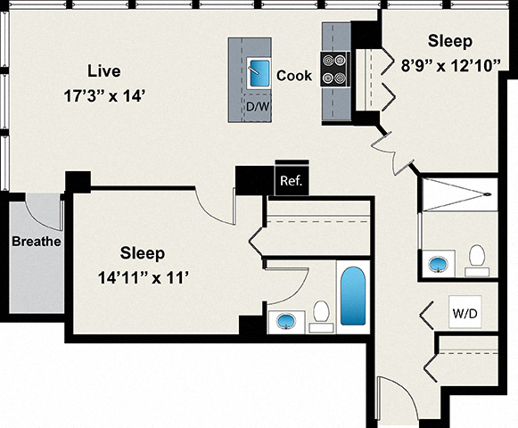 Floorplan - 24 S Morgan Apartments