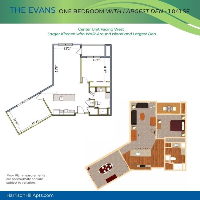 Floorplan - Harrison Hill Apartments