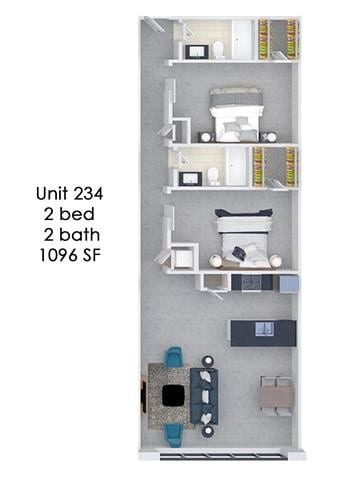 Floorplan - Fording Flats - All Utilities Included