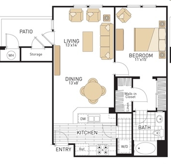1BR/1BA - The Oaks Apartment Homes