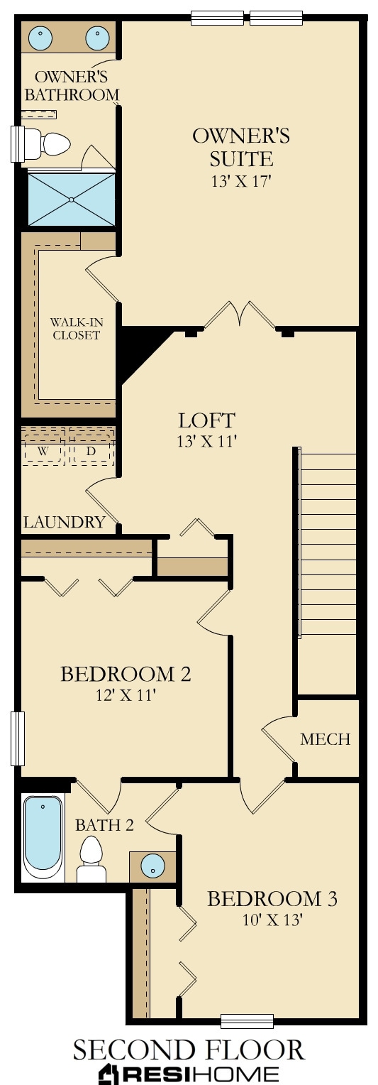 Floorplan - Spartina Cove Rental Homes