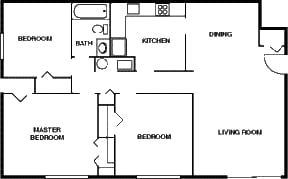 3BR/1BA - Forest Village Apartments