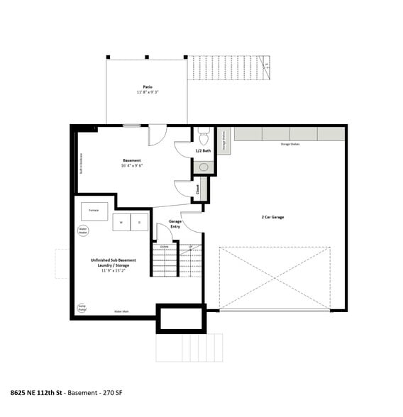 Floor Plan - Basement - 8625 NE 112th St