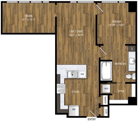 Floorplan - Willamette Tower