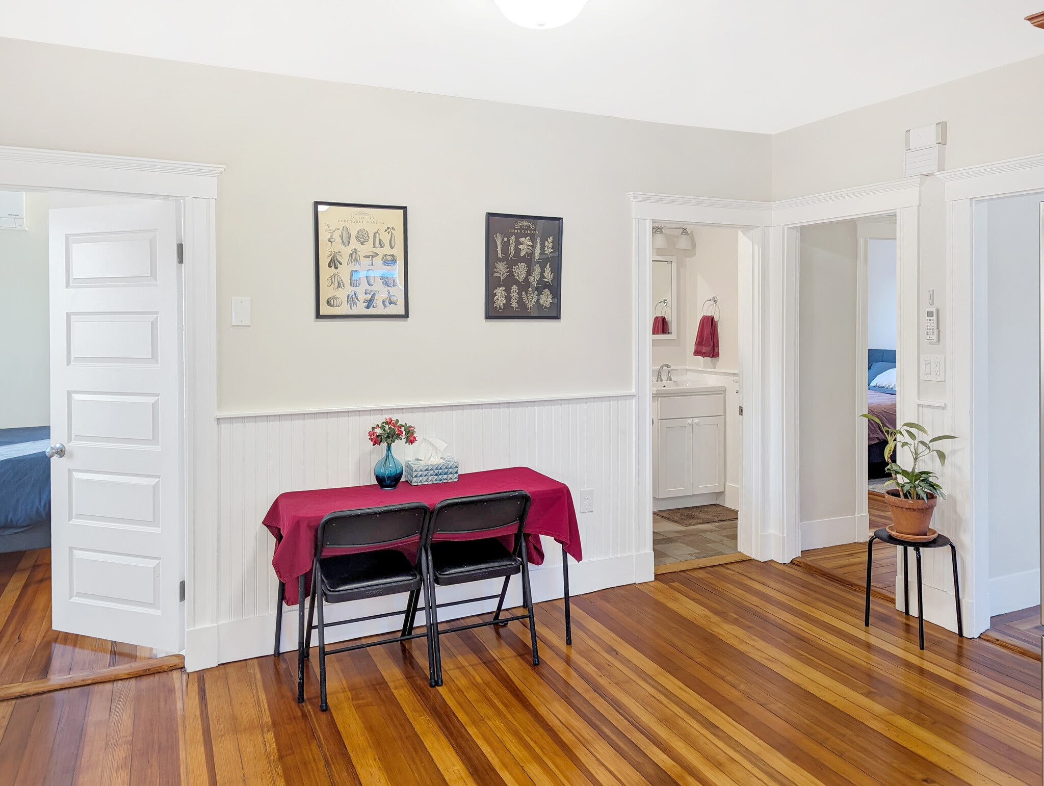 From the kitchen looking into the bedrooms, common bathroom, hallway, and dining room - 22 Reed St