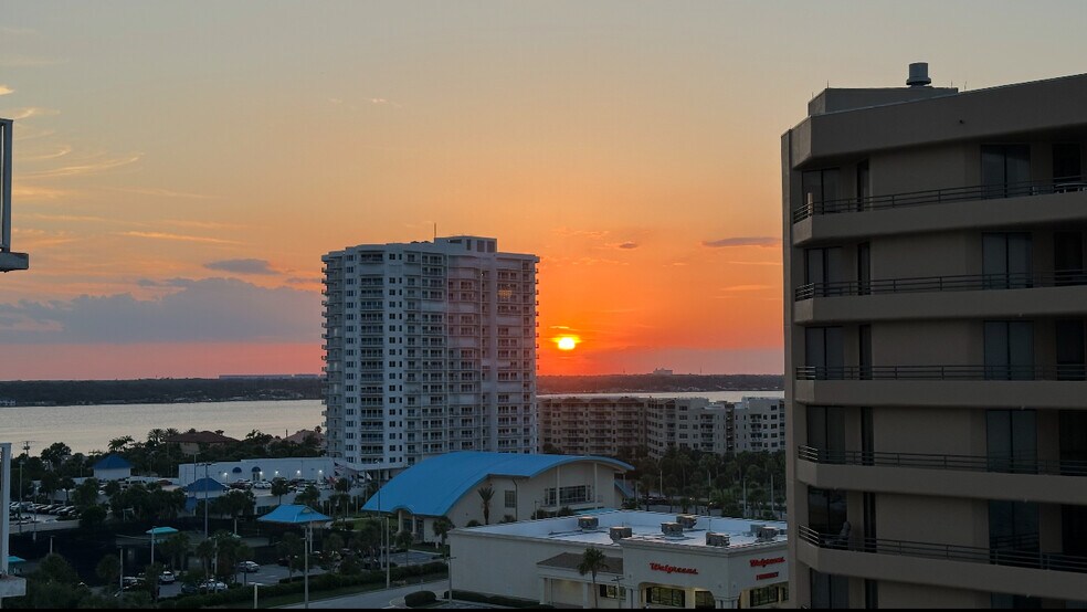 sunset from balcony - 3043 S Atlantic Ave