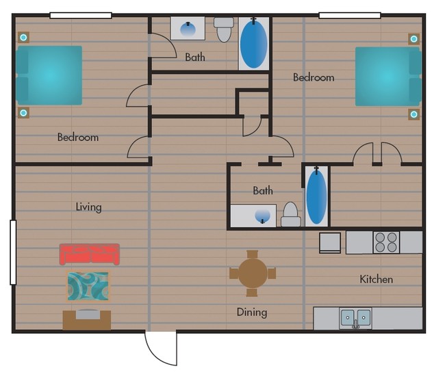 Floorplan - Jewel Apartment Homes