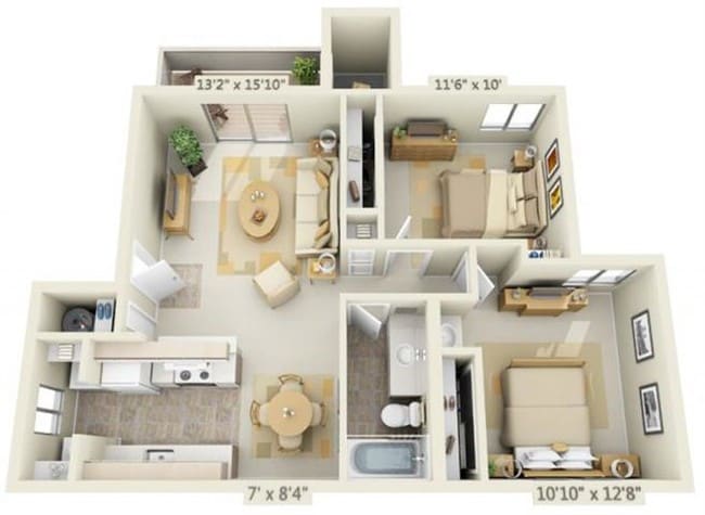 Floorplan - King's Court Apartments