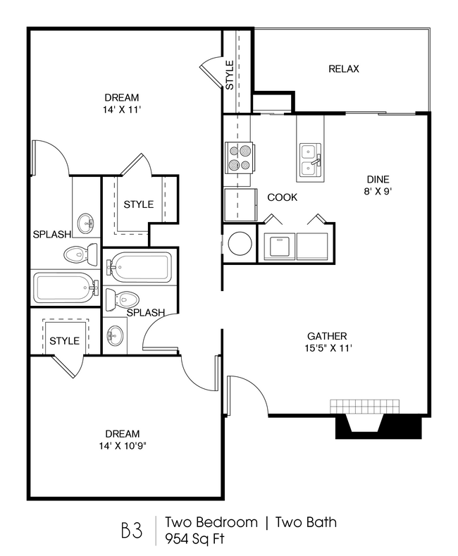 Floorplan - The Sage at 1955