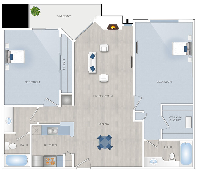 Floorplan - Chelsea Court Apartments