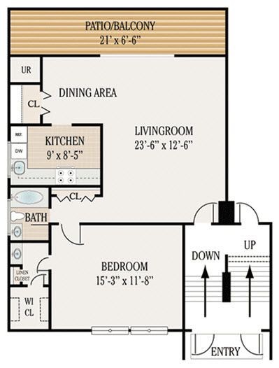 Floorplan - Woodbourne Apartments