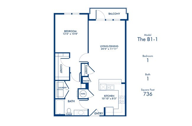 1BR/1BA - Camden Southline