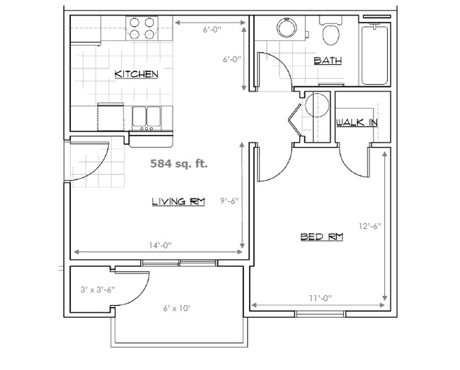 1BR/1BA - Emerald Downs