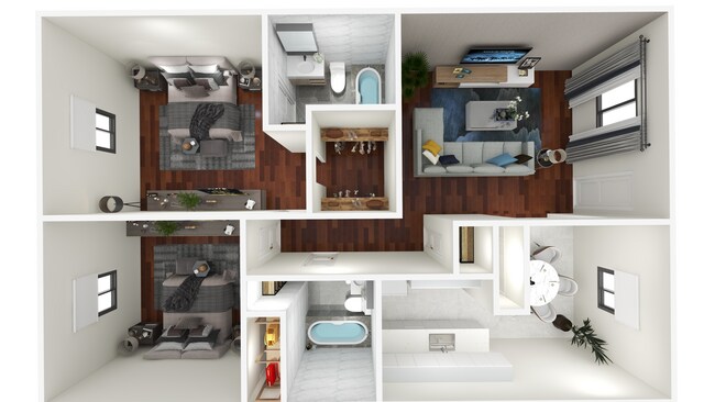 Preston Road 960 sqft 2B2B -View1.jpg - Prestonwood Hillcrest Apartments