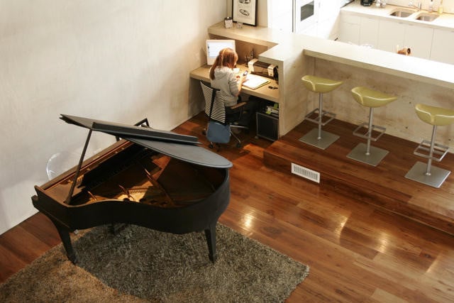 Looking down onto living area - 818 1/2 California Ave