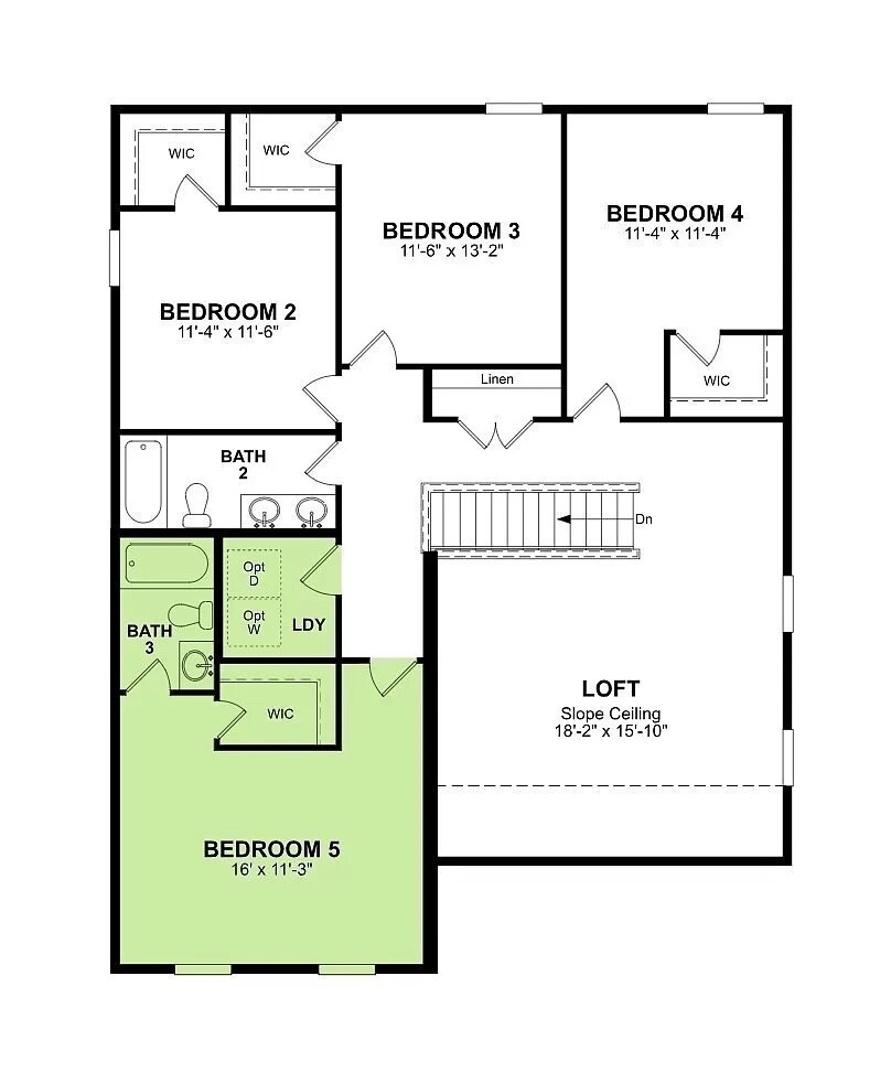 Floor Plan (Upstair) - 5374 Bellflower Hls