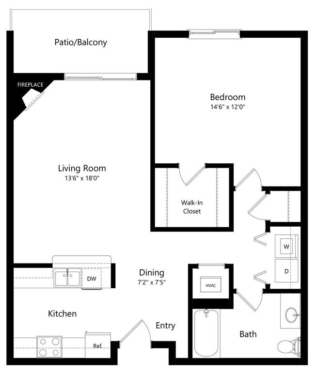 Floorplan - Pinebrook Apartments
