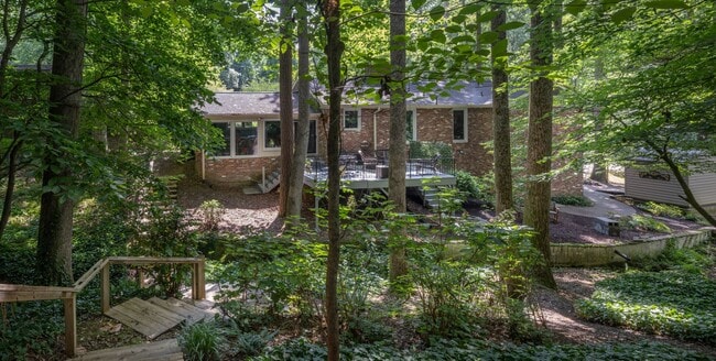 Full view of park-like backyard - 2320 Tanglewood Cir NE
