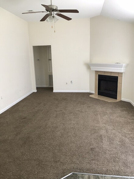 Living room with fireplace and vaulted ceilings - 2204 Irma circle